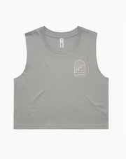 Light For The Path Women's Crop Tank- Storm