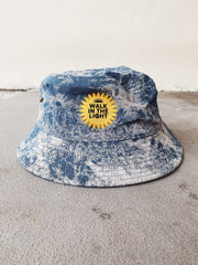 Walk in the Light Bucket Hat- Bleached Denim