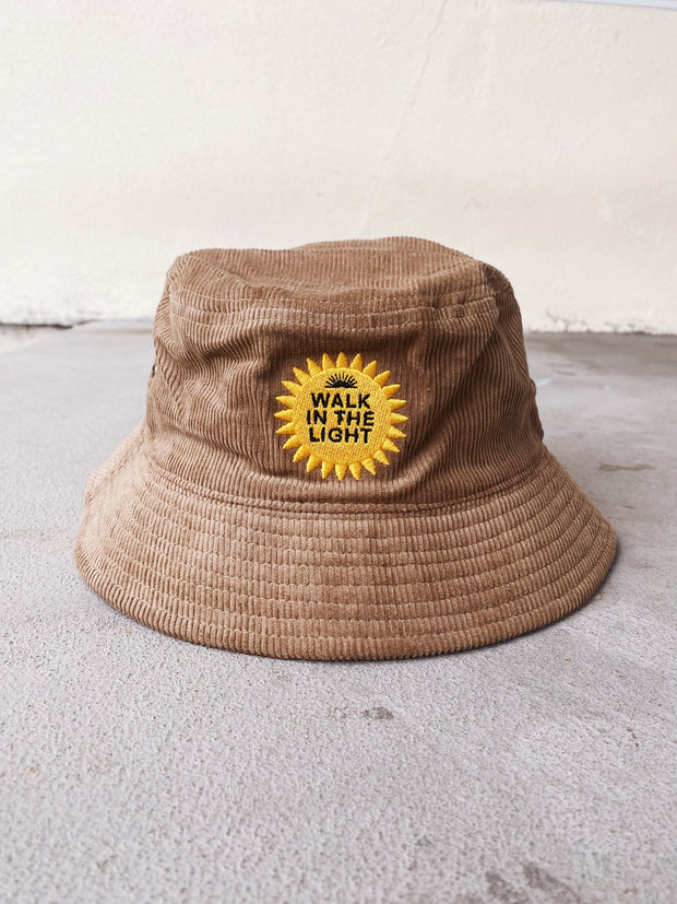 Walk in the Light Bucket Hat- Sand Corduroy