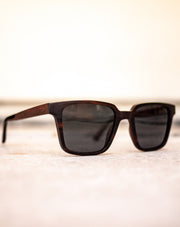 Dark Walnut Square Wood Sunglasses
