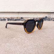 Split Walnut Maple Square Rounded Wood Sunglasses