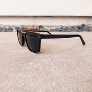 Low profile Dark Walnut Square Wood Sunglasses