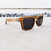 Zebra Wood Square Wood Sunglasses