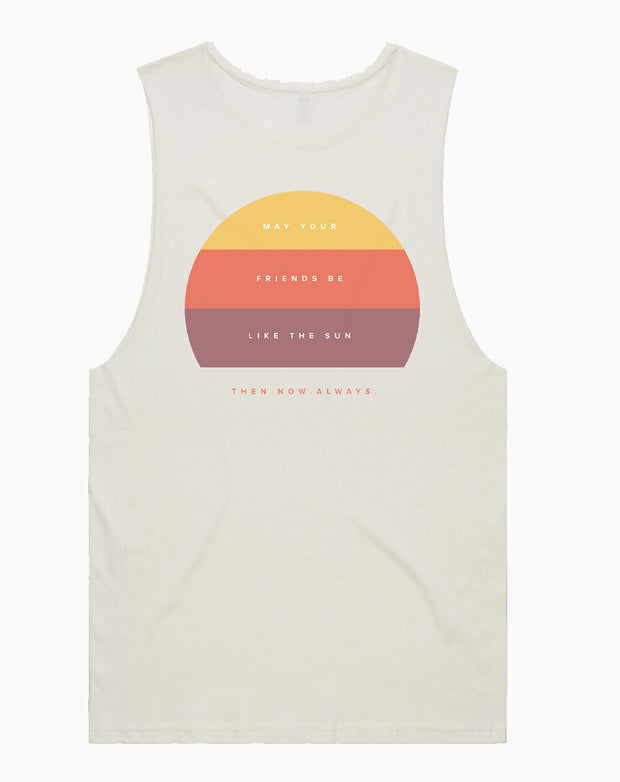 Friends Like The Sun Men's Muscle Tank- Natural