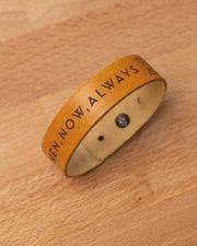 Then, Now, Always Leather Bracelet