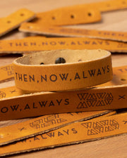 Then, Now, Always Leather Bracelet