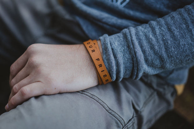 Friends Like The Sun Leather Bracelet