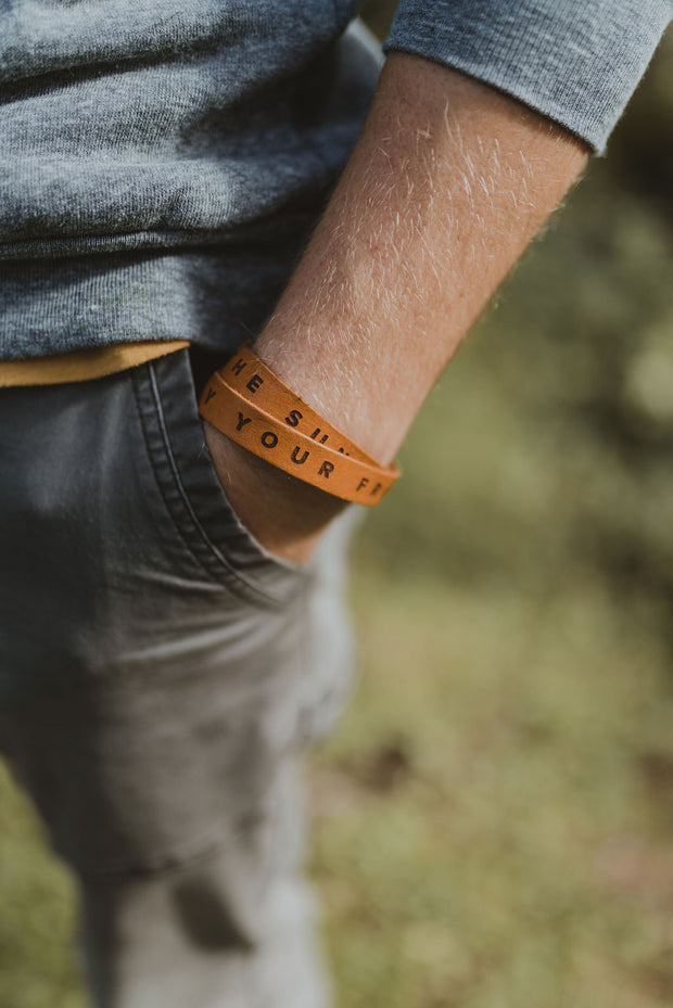 Friends Like The Sun Leather Bracelet